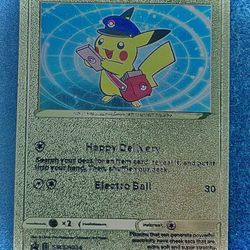Pikachu Pokémon Gold Cards