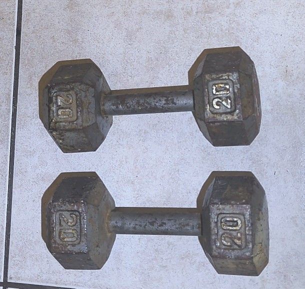 40 Lbs Hex Dumbells Set