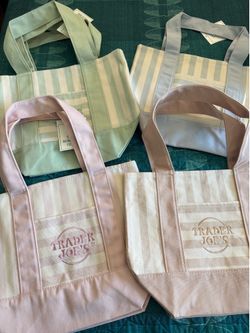 TRADER JOE’S MINI TOTE NEW TJ MINI STRIPES TOTES