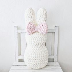 Crochet Bunny Plushie Peep Stuffed Animal Easter Basket Stuffer Toy Gift
