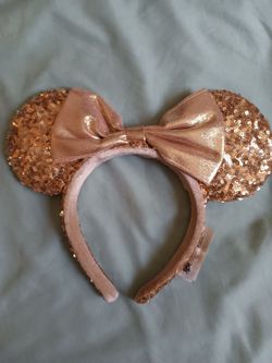 Disney Parks Ears Bow Magenta Pink Minnie Sequin