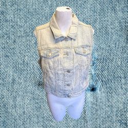 Women's (Junior's) Old Navy Blue Denim Vest