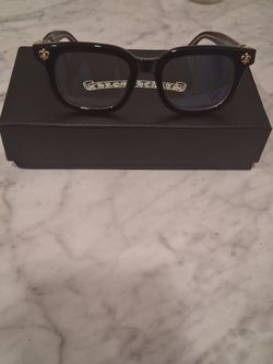 Chrome Hearts Black Sunglasses with Gold Hardware