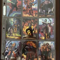 1996 Topps Star Wars “Shadows of the Empire” #1-72 Cards!! INCLUDES- #73–81 “Embossed Foil Cards!!!"  #83-100-Cards. COMPLETE SET!!!😎