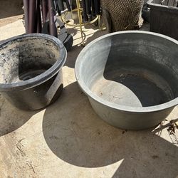 Two stock tanks round, pair of stock tanks ideal for water gardens or livestock