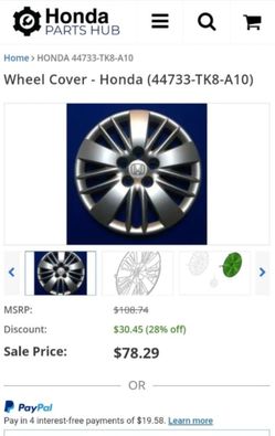 Eom Honda Odyssey Wheel Covers