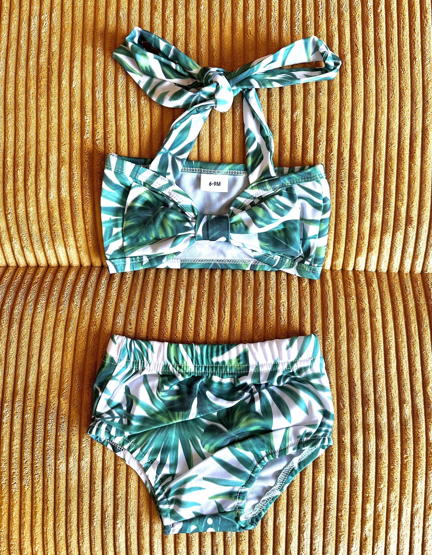 NEW 6-9M Baby Girl Palm Bikini