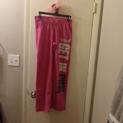 PINK/PINK SWEAT PANTS SIZE SMALL 4/6