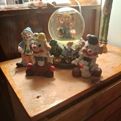 Clown Musical Ball , Clown Figurines 