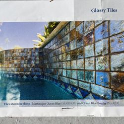 Pool Tile Martinique 6” x 6” Ocean Blue