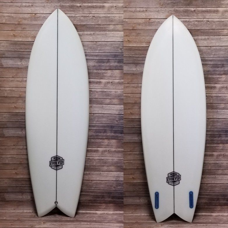 5'6" Evolved surfboards Retro Fish surfboard