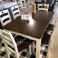 Ashley Furniture 7 Piece Dining Set Table,6 Chairs ⭐$39 Down Payment with Financing  No Needed Credit Check0732