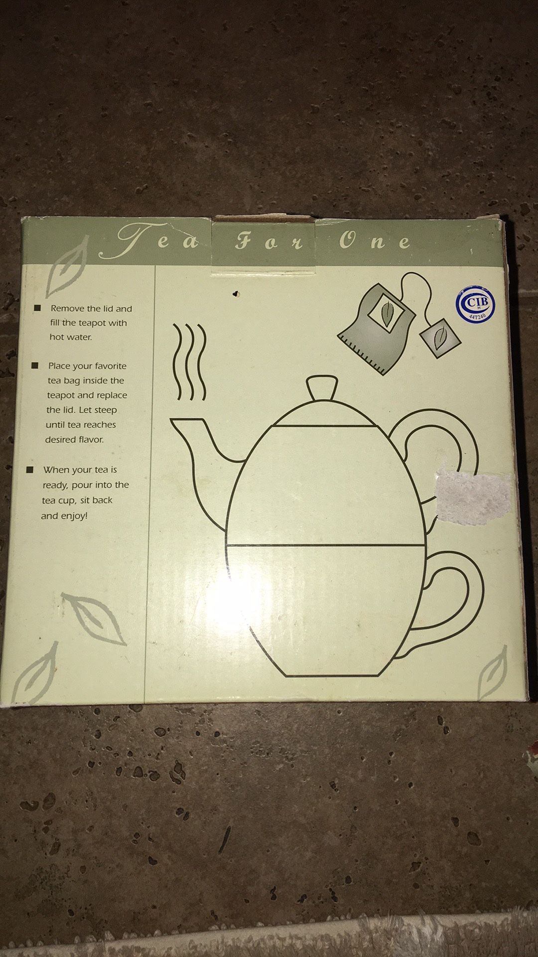 Tea for One Handpainted Ceramic Teapot Cup Set