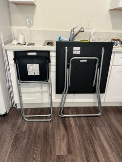IKEA GUNDE Folding Chair and SANDBERG Folding Table Set