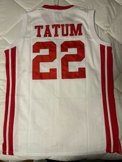 Tatum #22 White Red High School Jersey