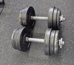 Pair of Adjustable dumbbells (35  lbs ea)