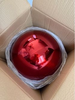 New 14” stainless steel gazing globe mirror ball. I have 4 available in red and green