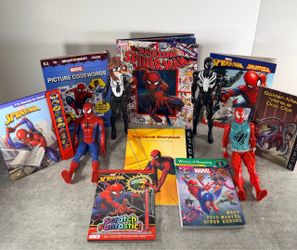 Marvel Spider-Man Books and Action Figures Bundle