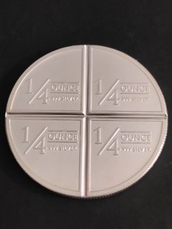 Silver Vintage 1 oz Stagecoach Divisible Fractional Barter Round (Uncut)