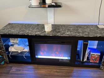 LED fireplace Tv Stand 75”