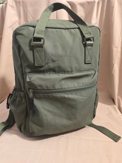 Versatile Olive Green Casual Backpack