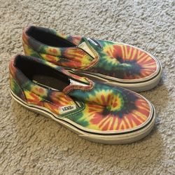 Vans Off The Wall Tie Dye Slip On Kids Shoes - Size 12