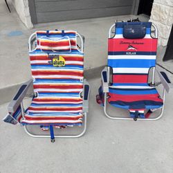 2 Backpack Beach Chairs