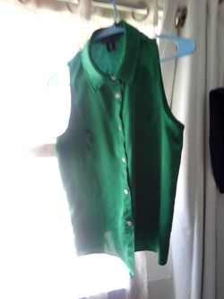 Women's green vest