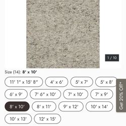 Mohawk Home Felt Rug Pad 1/2" Inch Thick Plush Comfort Cushion - Grey - 8' x 10'