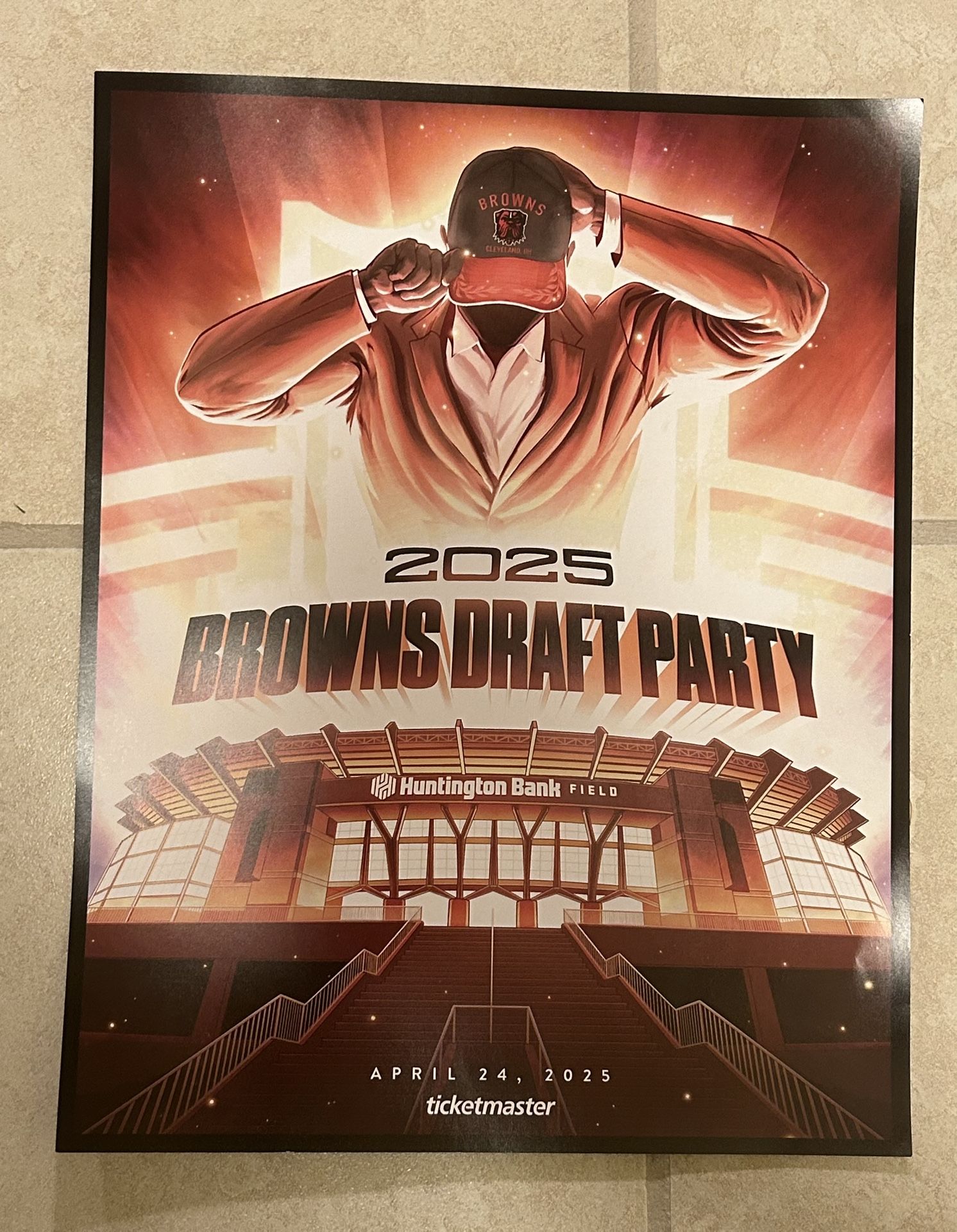 NFL Cleveland Browns 2025 Draft Party 4/24/25 Mini Poster