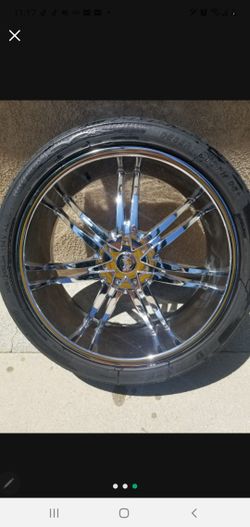 24" Borghini rims with tires with lock for Chevy or GMC