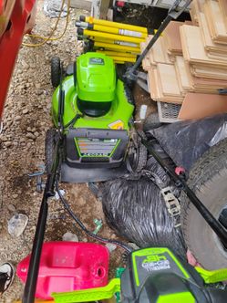 Green works electric mower