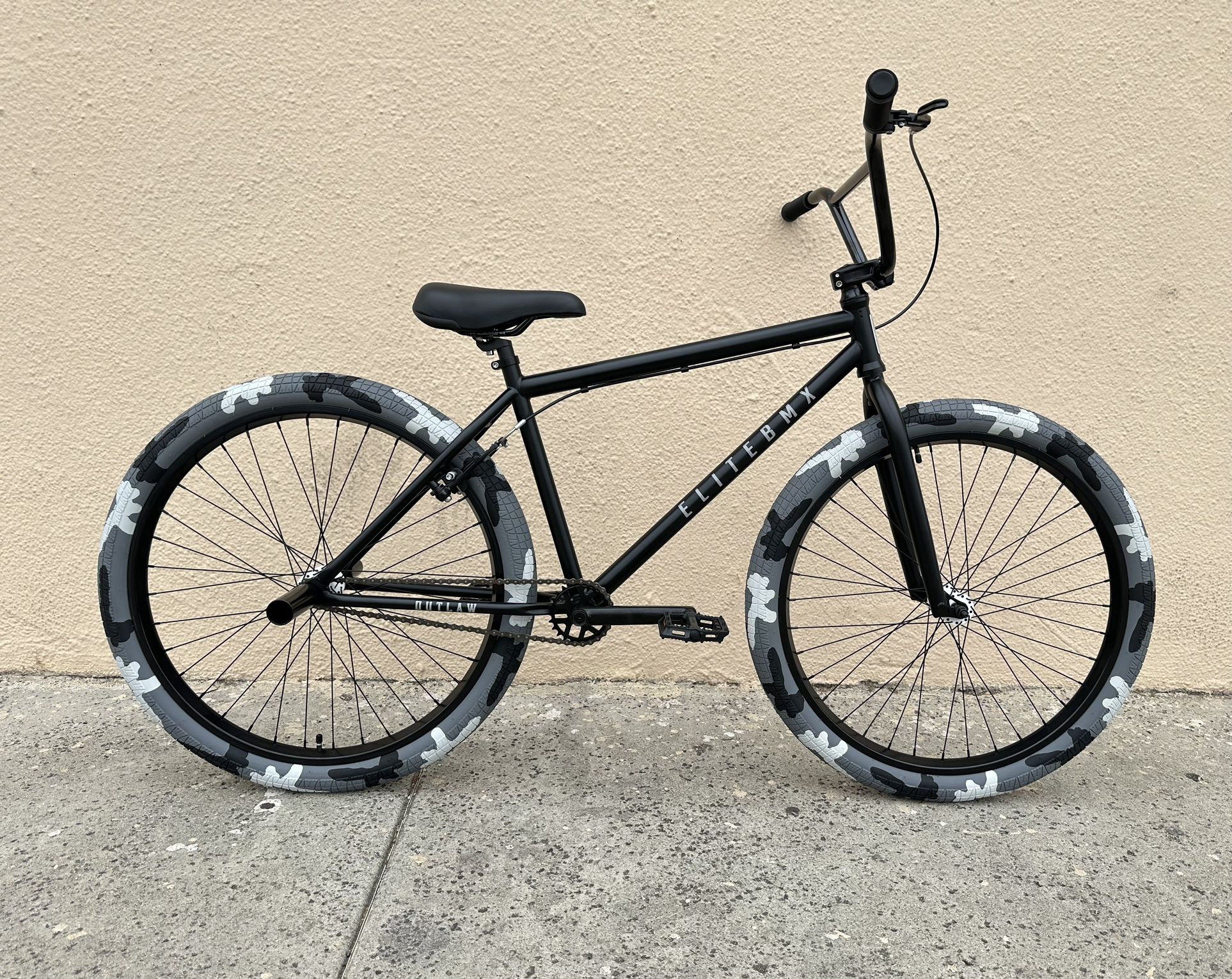 Brand New Elite Outlaw Black Combat 26 BMX Bike.