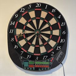 Turnart Electronic Dart Board - Dart Board Electronic Scoreboard for 16 Players - 6 Darts Plastic Tips 50 Soft Tips LED Display Power Adapter Throw Li