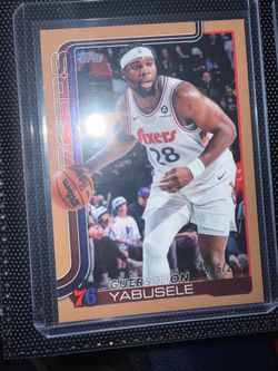 Topps 2024-25 Flagship Guerschon Yabusele #26 76ers Serial Numbered /2025
