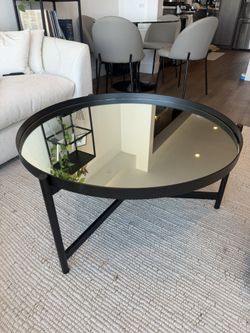 Mirror/ Black Coffee Table