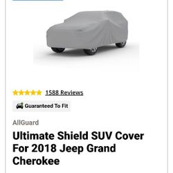 Barely Used Jeep Grand Cherokee UV Car Cover