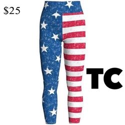TC Lularoe 4th Of July Leggings 