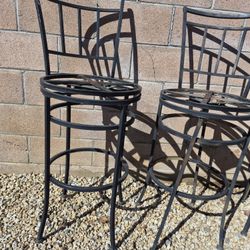 BAR STOOLS.  IRON CHAIRS.  $50 For All