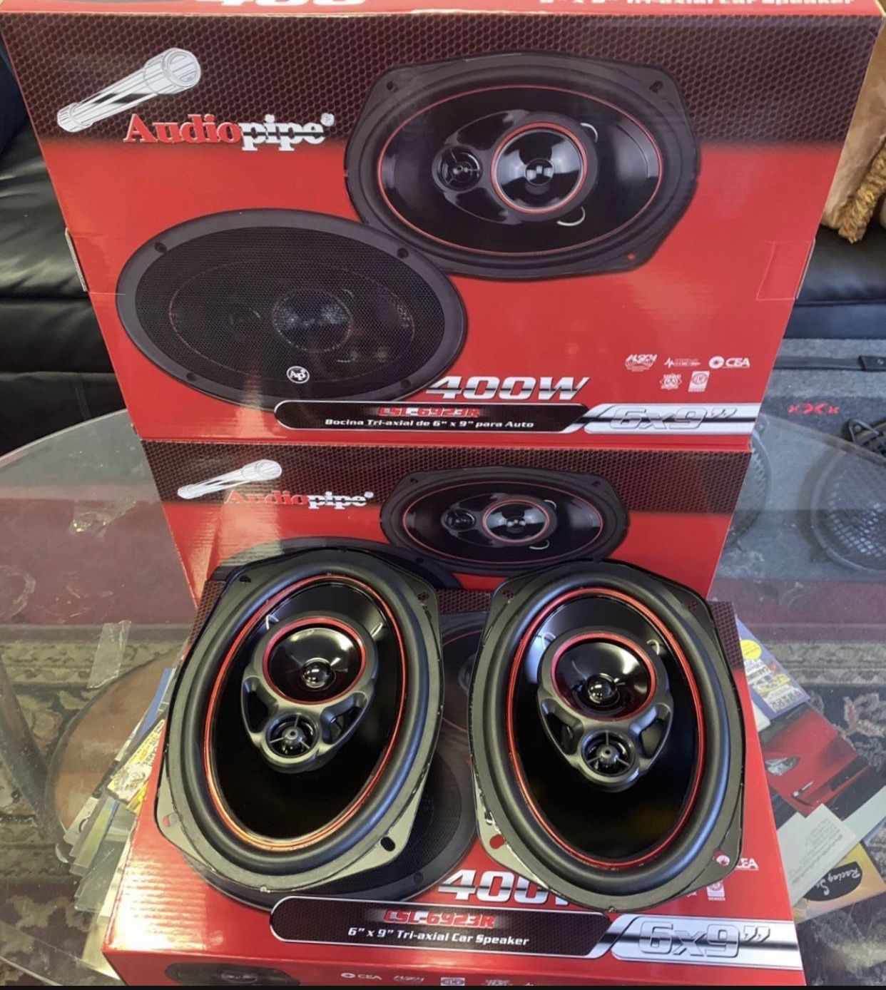 Audiopipe Car Audio . 6x9 Car Stereo Speakers . 400 watts . New Years Super Sale $40 A Pair While They Last . New