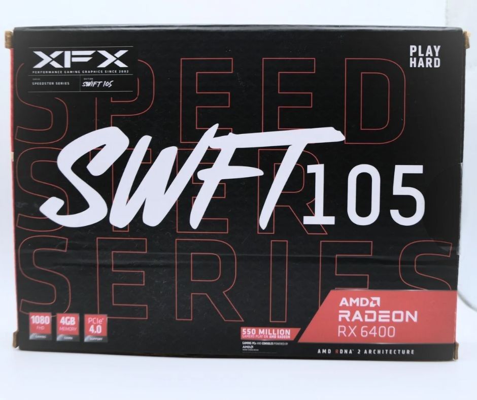 XFX Speedster SWFT 105 AMD Radeon RX 6400 Gaming 4GB GDDR6 Graphics Card
