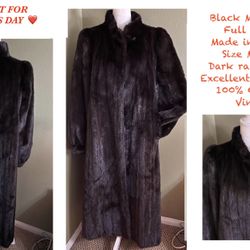 Full Length Genuine Mink Coat Custom London