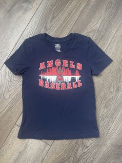 Angel’s Baseball V-Neck Shirt, Girls Size 6/6X Like New