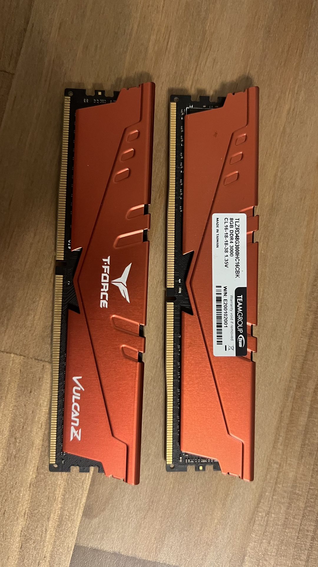 T Force 16gb (2x8) DDR4 3000 Ram