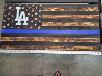 LA WOODEN FLAG