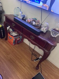 Mahogany side console table