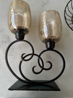 Glass/Metal candle holders