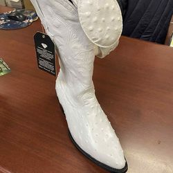 Nuevas botas vaqueras de piel con cinturón para hombre