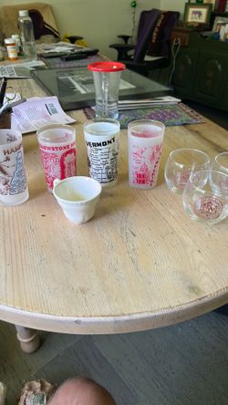 8 cups and glasses