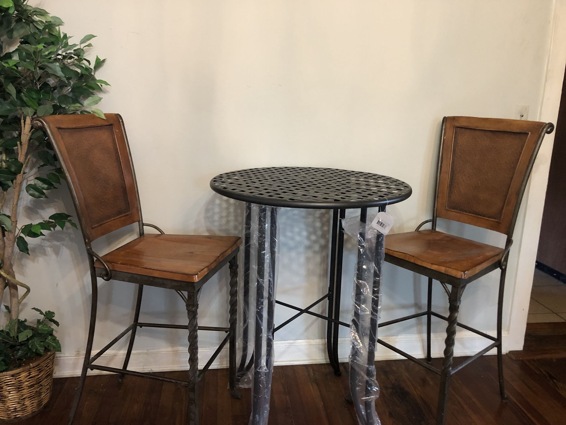 Bar chairs and table